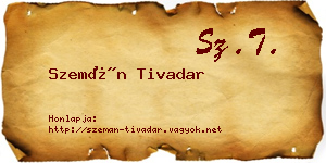 Szemán Tivadar névjegykártya