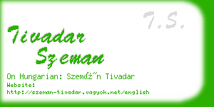 tivadar szeman business card